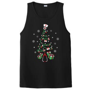 Xmas Lpn Stethoscope Rn Nursing Christmas Tree Nurse PosiCharge Competitor Tank