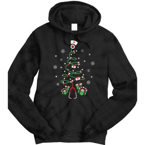 Xmas Lpn Stethoscope Rn Nursing Christmas Tree Nurse Tie Dye Hoodie