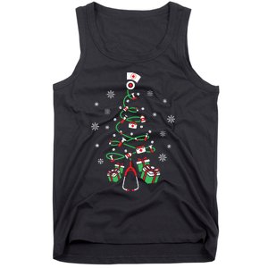 Xmas Lpn Stethoscope Rn Nursing Christmas Tree Nurse Tank Top