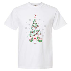 Xmas Lpn Stethoscope Rn Nursing Christmas Tree Nurse Garment-Dyed Heavyweight T-Shirt