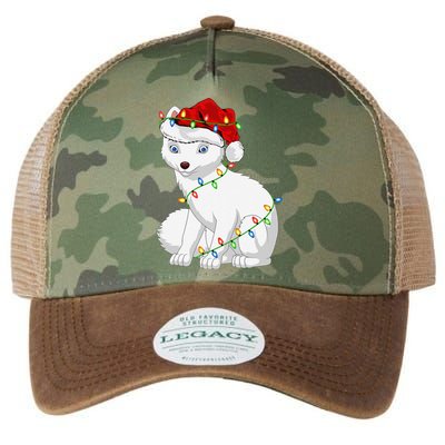 Xmas Lights Santa Hat Arctic Fox Christmas Legacy Tie Dye Trucker Hat