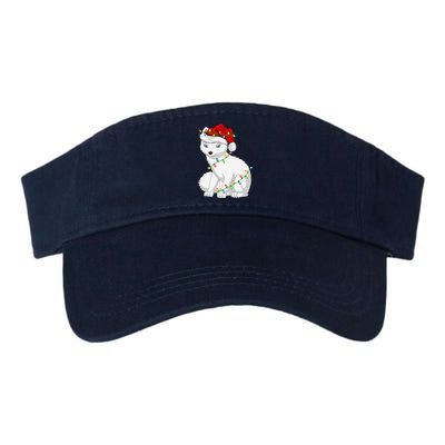 Xmas Lights Santa Hat Arctic Fox Christmas Valucap Bio-Washed Visor