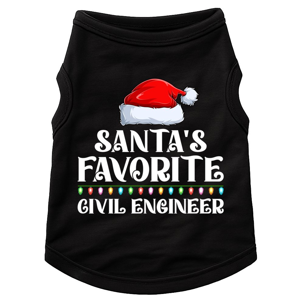 Xmas Lights SantaS Favorites Civil Engineer Christmas Gift Doggie Tank