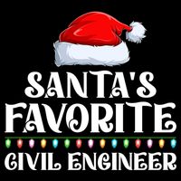 Xmas Lights SantaS Favorites Civil Engineer Christmas Gift Doggie Tank
