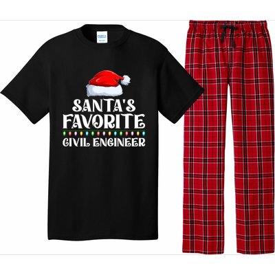 Xmas Lights SantaS Favorites Civil Engineer Christmas Gift Pajama Set