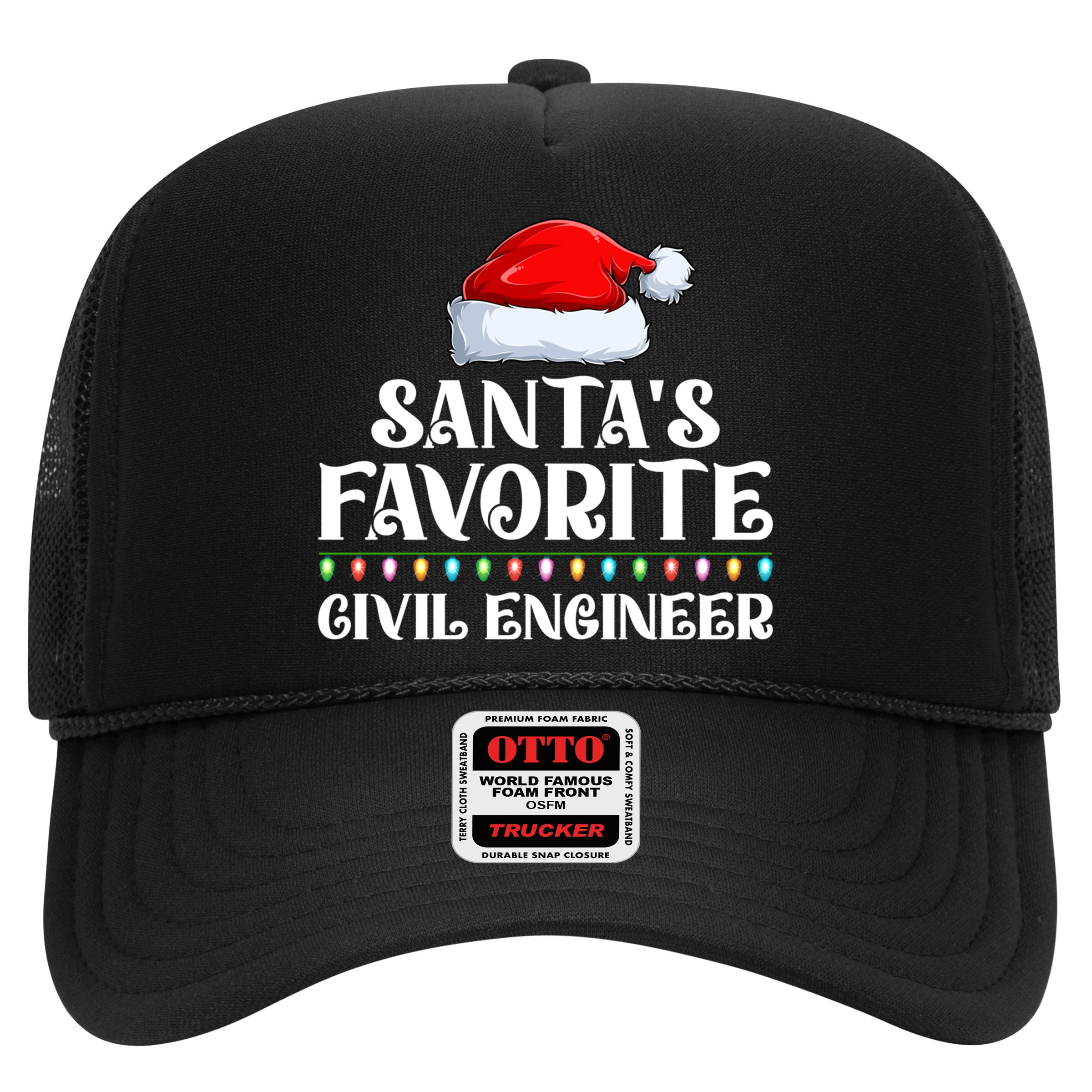 Xmas Lights SantaS Favorites Civil Engineer Christmas Gift Hat