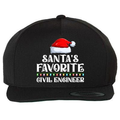 Xmas Lights SantaS Favorites Civil Engineer Christmas Gift Wool Snapback Cap