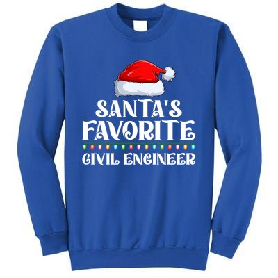 Xmas Lights SantaS Favorites Civil Engineer Christmas Gift Sweatshirt