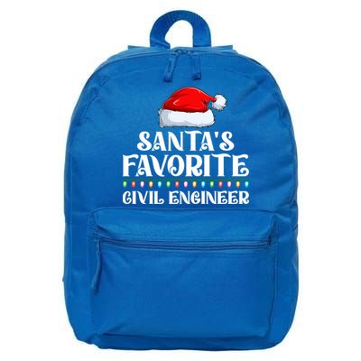 Xmas Lights SantaS Favorites Civil Engineer Christmas Gift 16 in Basic Backpack