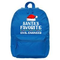 Xmas Lights SantaS Favorites Civil Engineer Christmas Gift 16 in Basic Backpack