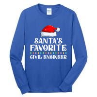 Xmas Lights SantaS Favorites Civil Engineer Christmas Gift Tall Long Sleeve T-Shirt