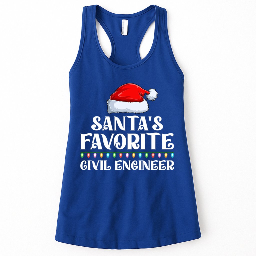 Xmas Lights SantaS Favorites Civil Engineer Christmas Gift Womens Tank Top