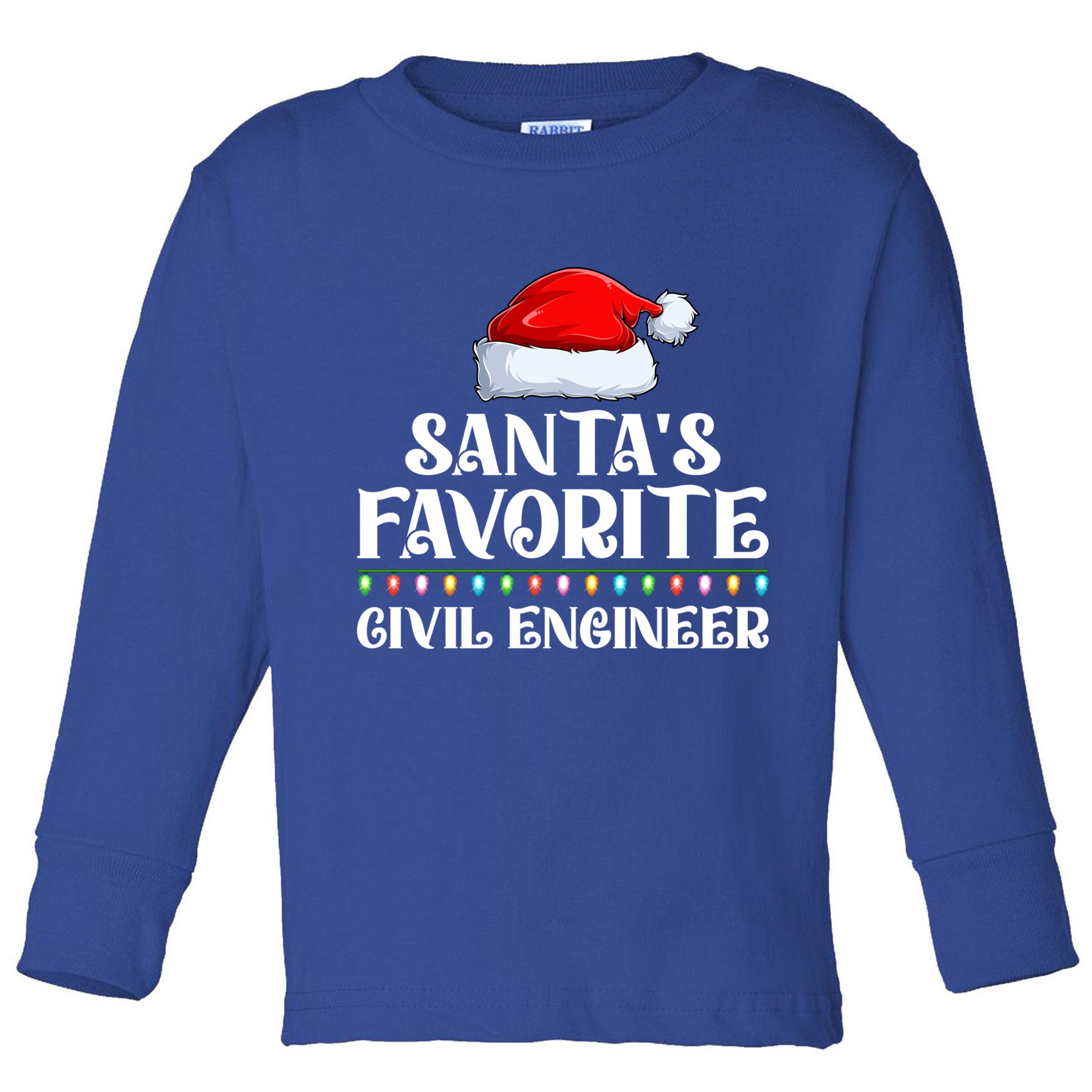 Xmas Lights SantaS Favorites Civil Engineer Christmas Gift Toddler Long Sleeve Shirt