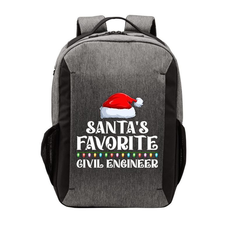 Xmas Lights SantaS Favorites Civil Engineer Christmas Gift Vector Backpack