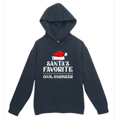 Xmas Lights SantaS Favorites Civil Engineer Christmas Gift Urban Pullover Hoodie