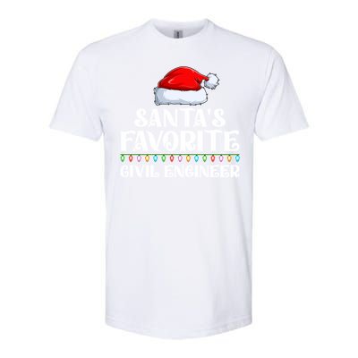 Xmas Lights SantaS Favorites Civil Engineer Christmas Gift Softstyle CVC T-Shirt