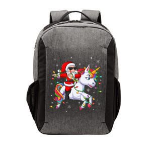 Xmas Lighting Sweater Style Santa Riding Unicorn Christmas Great Gift Vector Backpack