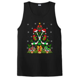 Xmas Lighting Santa Ice Hockey Christmas Tree Meaningful Gift PosiCharge Competitor Tank