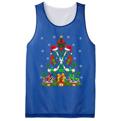 Xmas Lighting Santa Ice Hockey Christmas Tree Meaningful Gift Mesh Reversible Basketball Jersey Tank