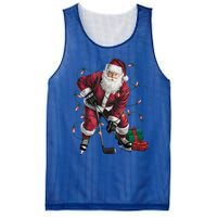 Xmas Lighting Santa Playing Hockey Christmas Gift Mesh Reversible Basketball Jersey Tank