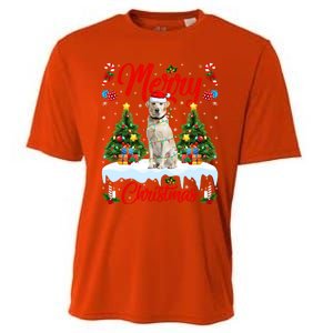 Xmas Lighting Santa Hat Labrador Retriever Dog Christmas Gift Cooling Performance Crew T-Shirt