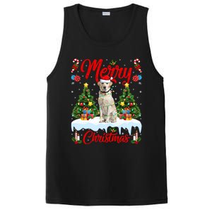 Xmas Lighting Santa Hat Labrador Retriever Dog Christmas Gift PosiCharge Competitor Tank