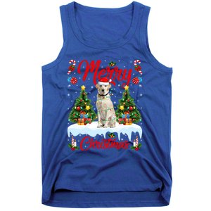 Xmas Lighting Santa Hat Labrador Retriever Dog Christmas Gift Tank Top