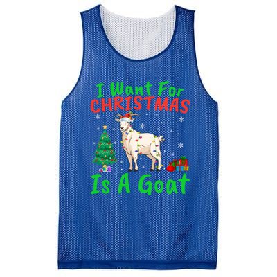 Xmas Lighting Santa Goat I Want For Christmas Is A Goat Gift Mesh Reversible Basketball Jersey Tank