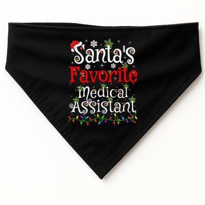 Xmas Lighting SantaS Favorite Medical Assistant Christmas Gift USA-Made Doggie Bandana