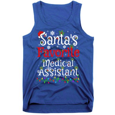 Xmas Lighting SantaS Favorite Medical Assistant Christmas Gift Tank Top