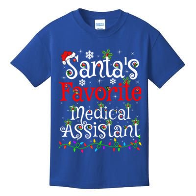 Xmas Lighting SantaS Favorite Medical Assistant Christmas Gift Kids T-Shirt