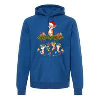 Xmas Light Santa Hat With Xmas Socks Chihuahua Dog Lovers Cool Gift Premium Hoodie