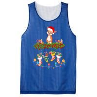 Xmas Light Santa Hat With Xmas Socks Chihuahua Dog Lovers Cool Gift Mesh Reversible Basketball Jersey Tank