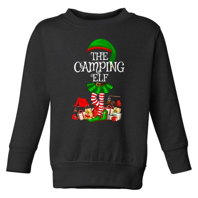 Xmas Lighting Santa Camping RV Christmas The Camping Elf Gift Toddler Sweatshirt