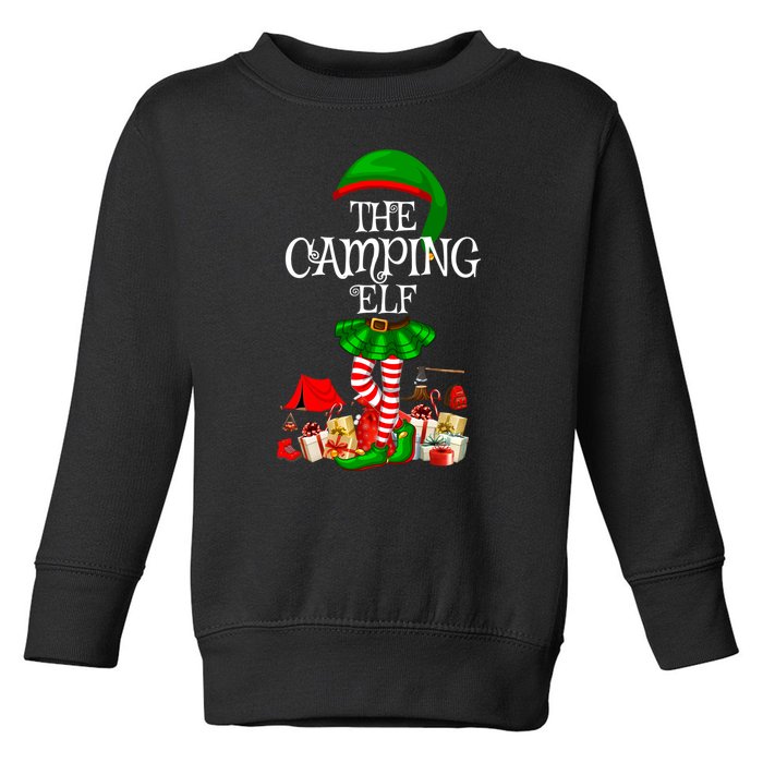 Xmas Lighting Santa Camping RV Christmas The Camping Elf Gift Toddler Sweatshirt