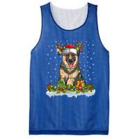 Xmas Lighting Santa Ger Shepherd Dog Christmas Funny Gift Mesh Reversible Basketball Jersey Tank