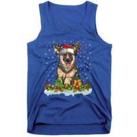 Xmas Lighting Santa Ger Shepherd Dog Christmas Funny Gift Tank Top