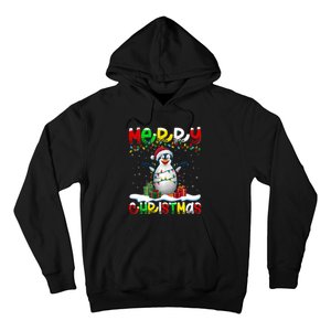 Xmas Lighting Santa Hat Emperor Penguin Merry Christmas Hoodie