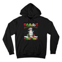 Xmas Lighting Santa Hat Emperor Penguin Merry Christmas Tall Hoodie