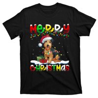 Xmas Lighting Santa Patterdale Terrier Dog Merry Christmas T-Shirt