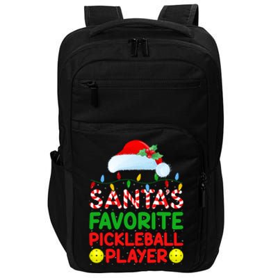 Xmas Lighting SantaS Favorite Pickleball Player Christmas Gift Impact Tech Backpack