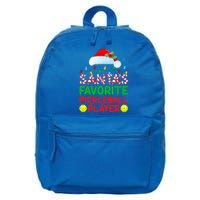 Xmas Lighting SantaS Favorite Pickleball Player Christmas Gift 16 in Basic Backpack