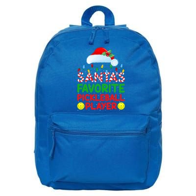 Xmas Lighting SantaS Favorite Pickleball Player Christmas Gift 16 in Basic Backpack