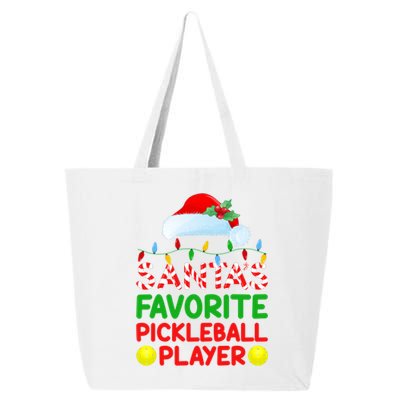 Xmas Lighting SantaS Favorite Pickleball Player Christmas Gift 25L Jumbo Tote