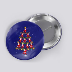 Xmas Lighting Santa Playing Bowling Christmas Tree Gift Button