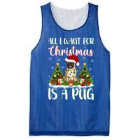 Xmas Lighting Santa All I Want For Christmas Is A Pug Meaningful Gift Mesh Reversible Basketball Jersey Tank