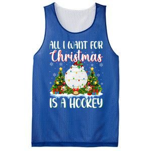 Xmas Lighting Santa All I Want For Christmas Is A Hockey Gift Mesh Reversible Basketball Jersey Tank