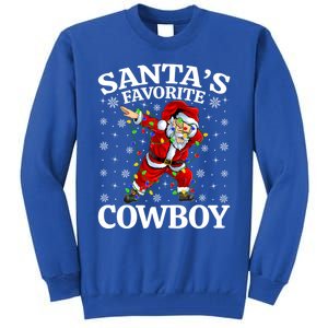 Xmas Lighting SantaS Favorites Cow Christmas Gift Tall Sweatshirt