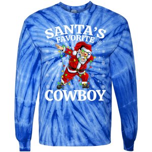 Xmas Lighting SantaS Favorites Cow Christmas Gift Tie-Dye Long Sleeve Shirt