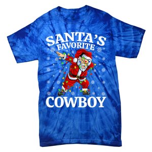 Xmas Lighting SantaS Favorites Cow Christmas Gift Tie-Dye T-Shirt